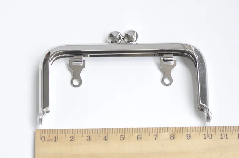 10.5cm Silver Purse Frame Bag Hanger Glue-In Style 10.5cm x 5cm