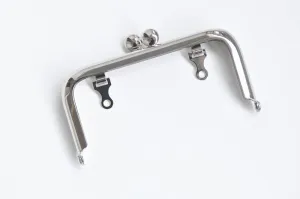 10.5cm Silver Purse Frame Bag Hanger Glue-In Style 10.5cm x 5cm