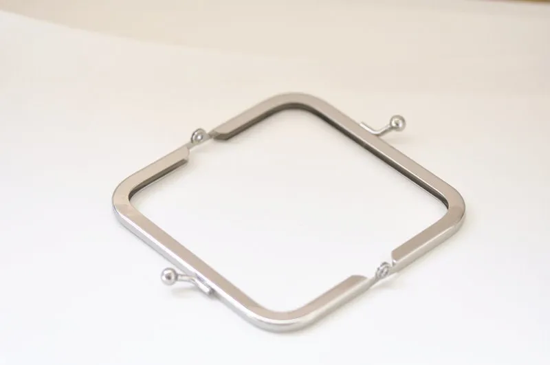 10cm (4.1") Silver Purse Frame Glue-In Style 10x5cm