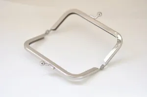 10cm (4.1") Silver Purse Frame Glue-In Style 10x5cm