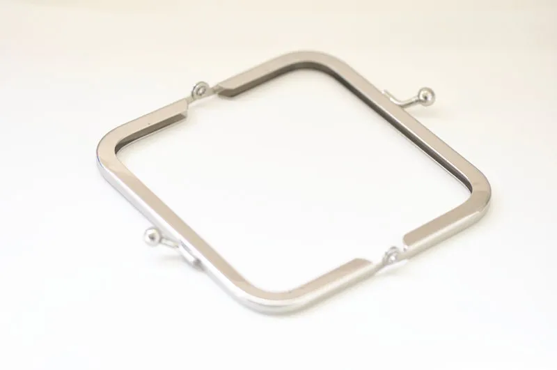 10cm (4.1") Silver Purse Frame Glue-In Style 10x5cm