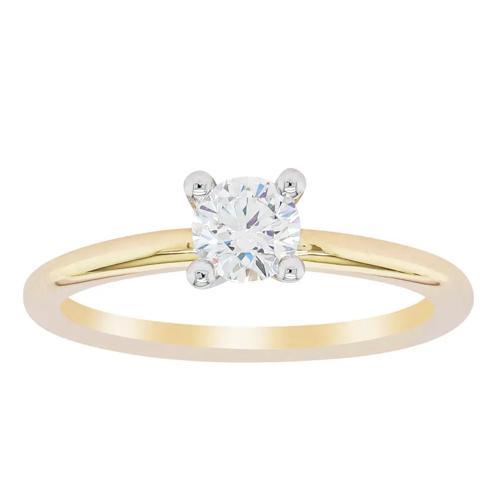 18ct Yellow Gold .40ct Diamond Melba Ring