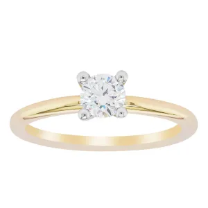 18ct Yellow Gold .40ct Diamond Melba Ring