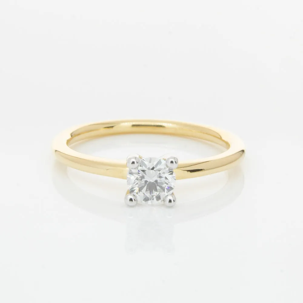 18ct Yellow Gold .40ct Diamond Melba Ring