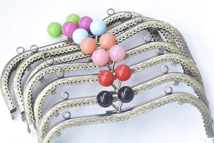 20.5cm Bronze Purse Frame Clutch Bag Purse Frame With Candy Head Sewing Style