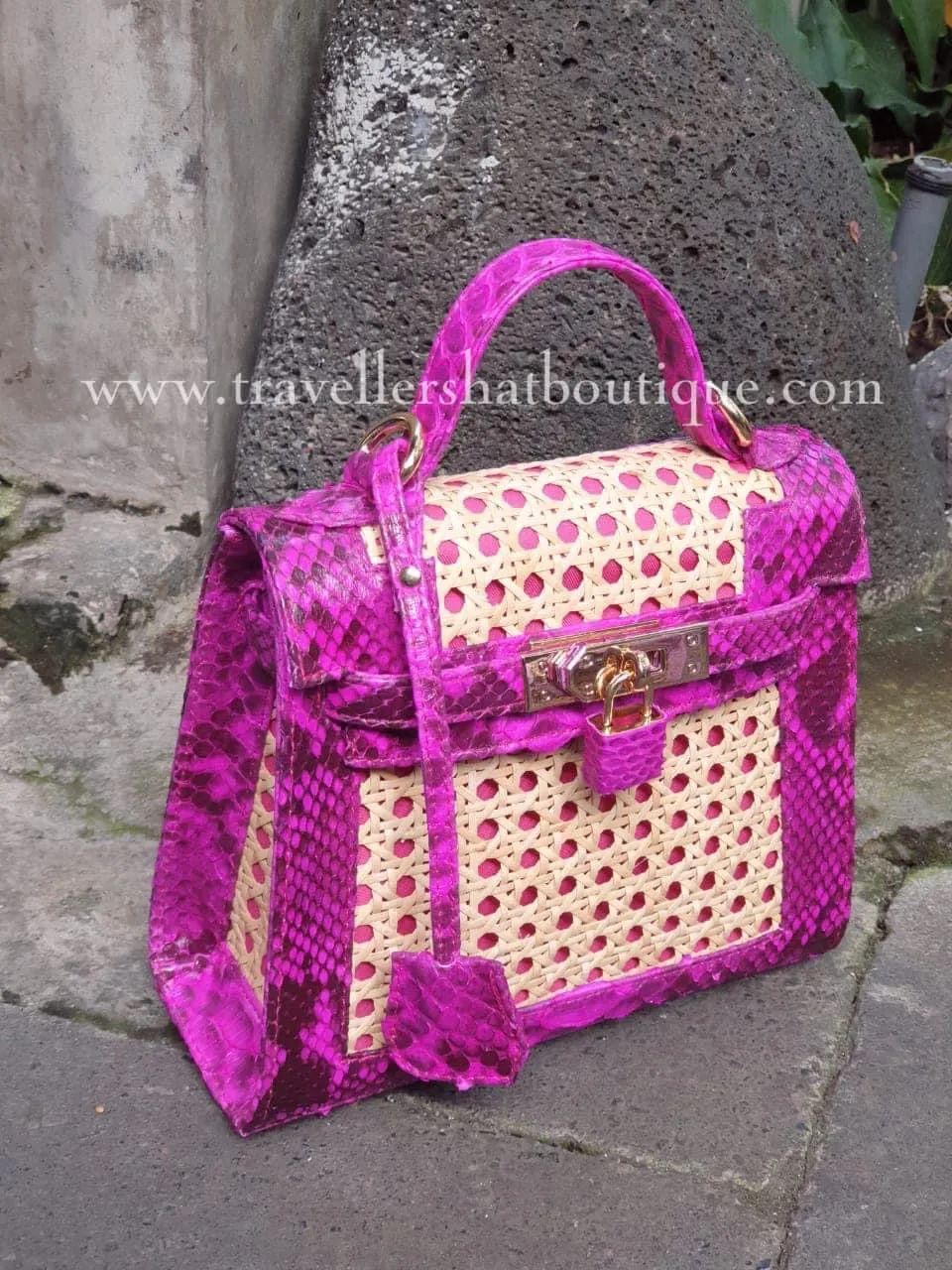 20cm Solihiya Kelly with Snake Skin Leather