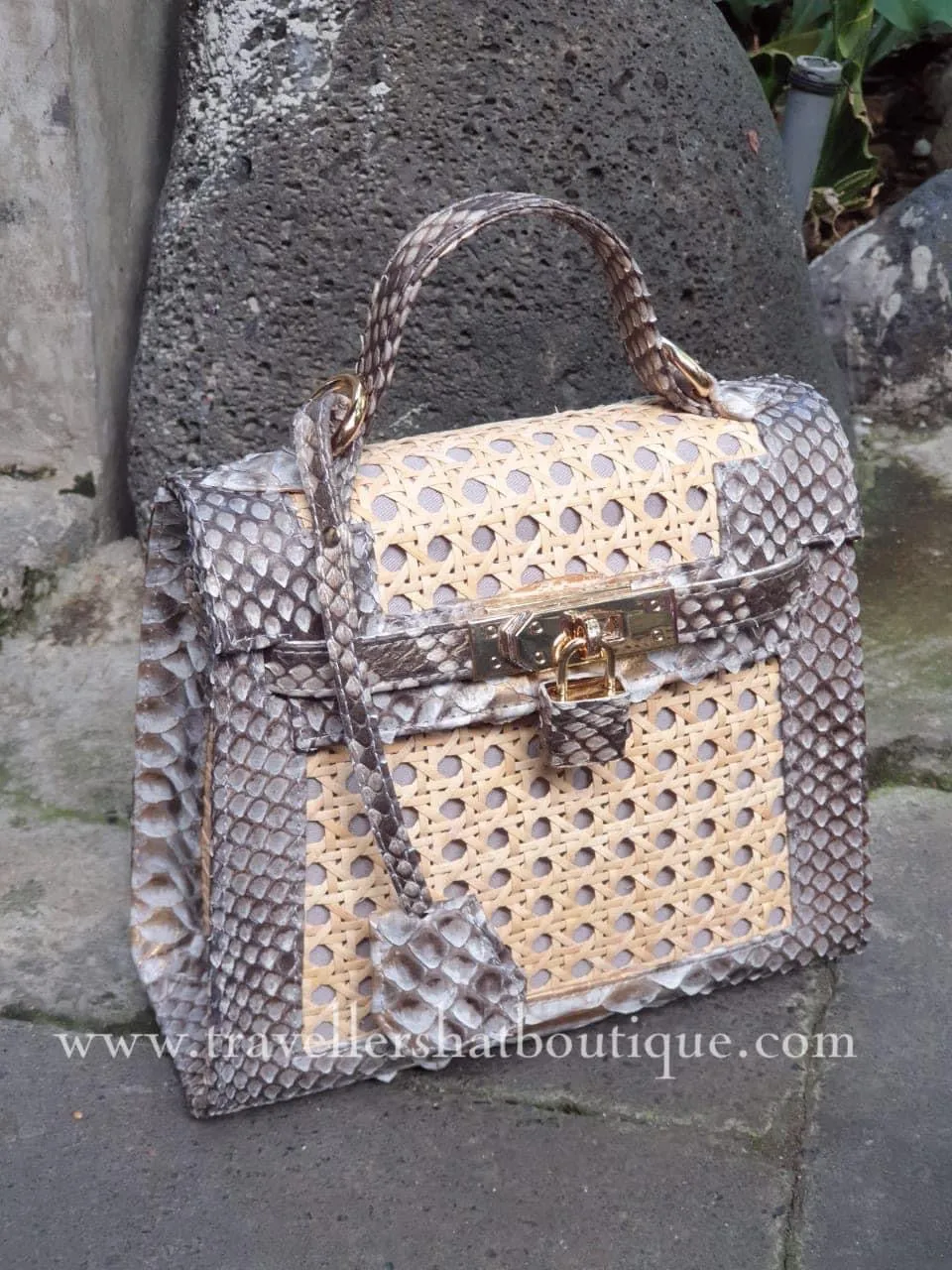 20cm Solihiya Kelly with Snake Skin Leather