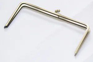 27cm (10 1/2") Brushed Brass Purse Frame Large Bag Hanger Glue-In Style 27 x 12cm