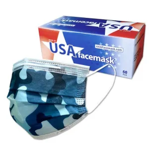 3 Layered Face Mask - 50 Masks - MADE IN THE USA