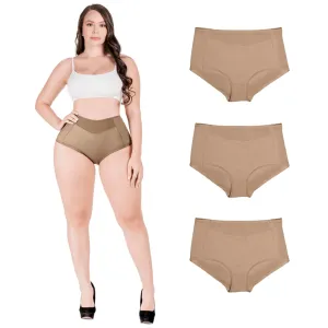 3-Pack Panties Tummy Control High Waisted Shapewear Fajas Colombianas Sonryse SP645NC