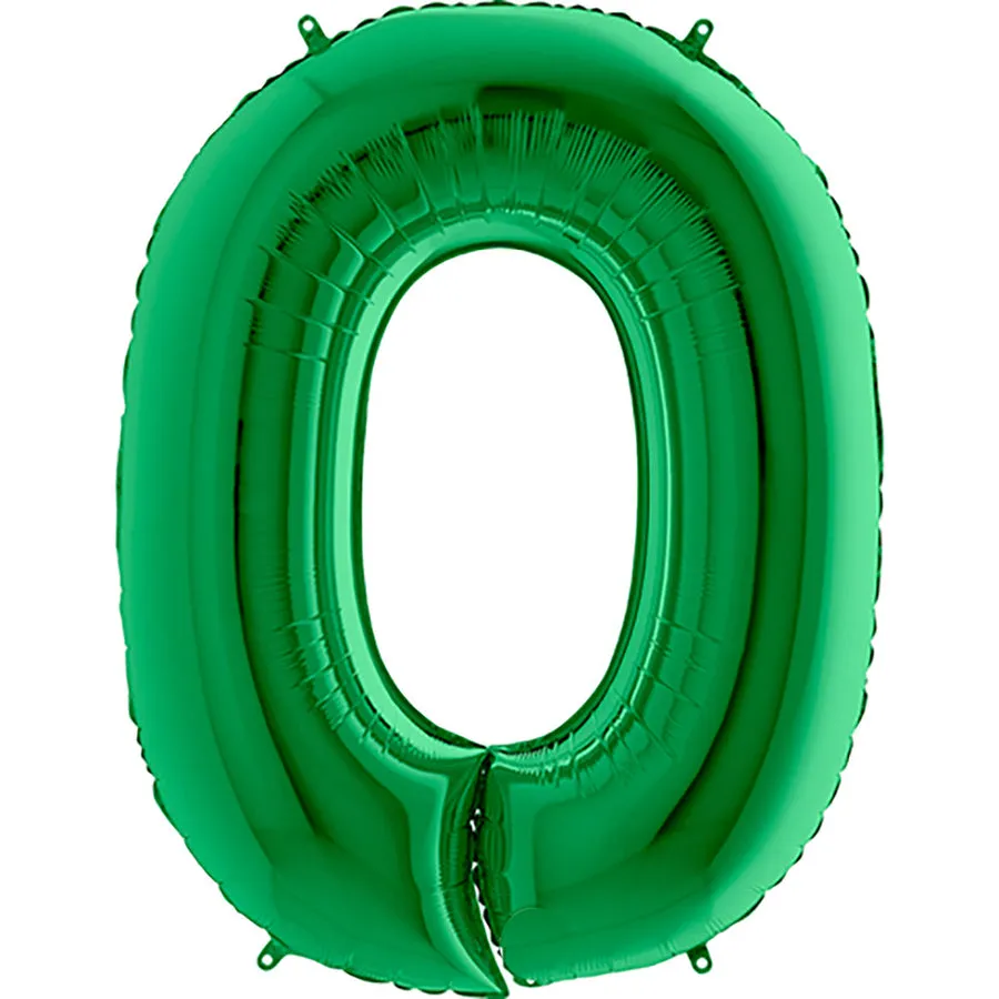 40 inch Number 0 - Green Balloon