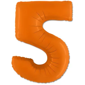 40 inch Number 5 - Orange Balloon