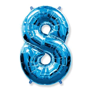 42 inch Number 8 - Blue Balloon