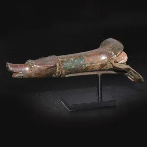 A Roman Bronze Patera Handle, ca. 1st - 2nd century CE