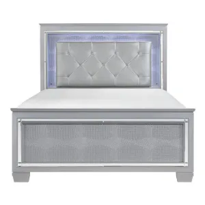 Allura Full Panel Bed in Silver 1916F-1*