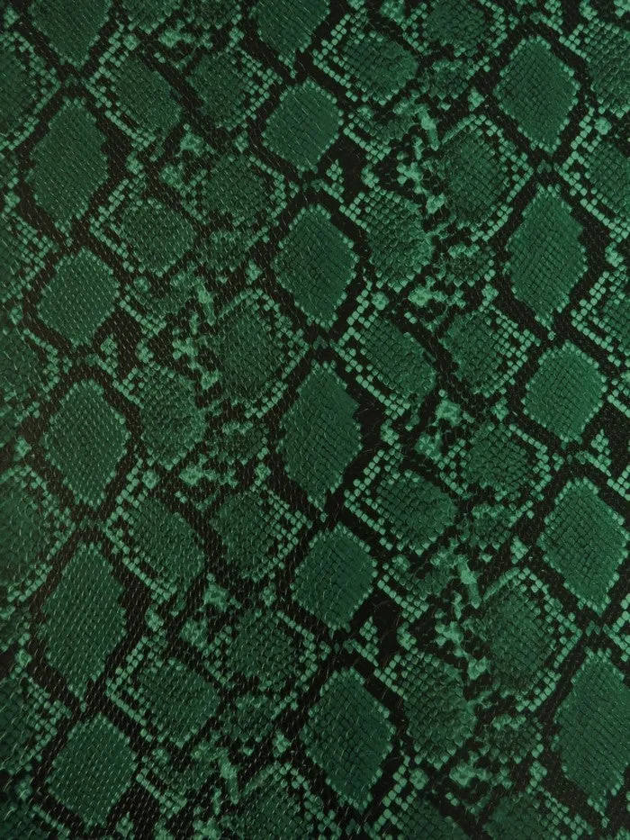 Amazon Green / Calico Python Snake Vinyl Fabric