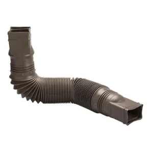 Amerimax 85019 Universal Brown Flexible Poly Downspout Extension - Quantity of 4