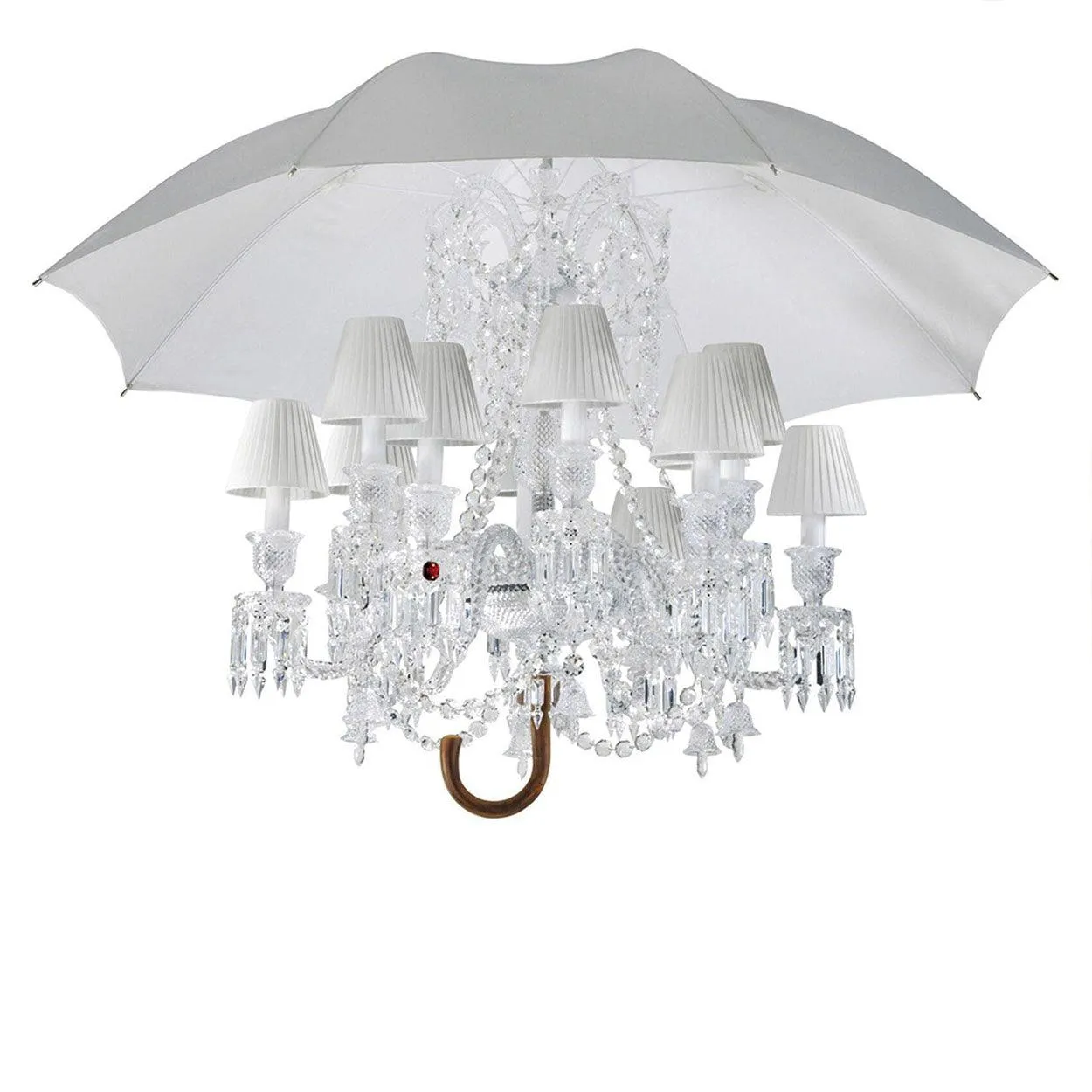 ANKUR 12 LIGHT MARIA COQUINE UMBRELLA BACCARAT STYLE CRYSTAL CHANDELIER