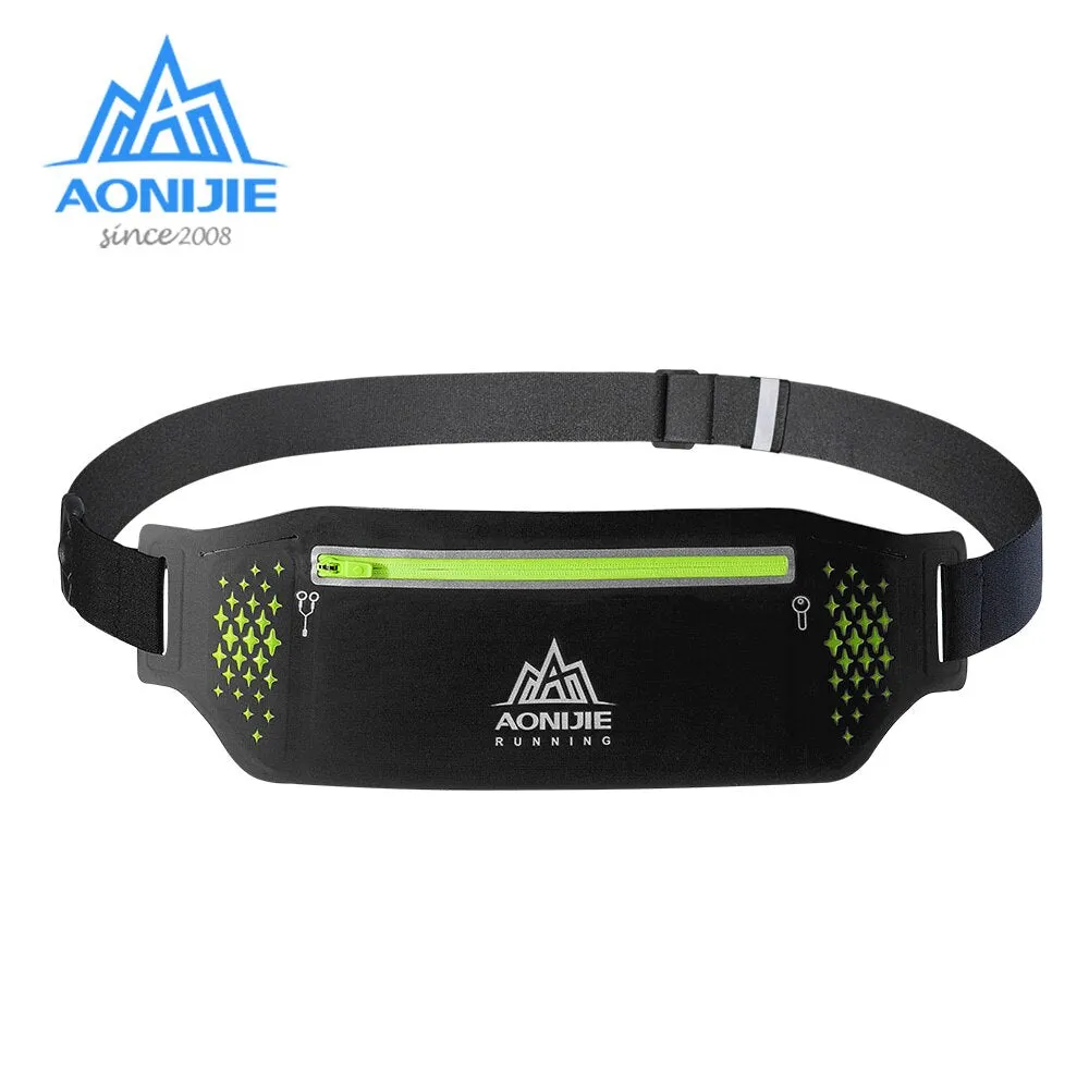 AONIJIE W923 Adjustable Slim Running Waist Belt Jogging Bag Fanny Pack Travel Marathon Gym Workout Fitness 6.5 in Phone Holder