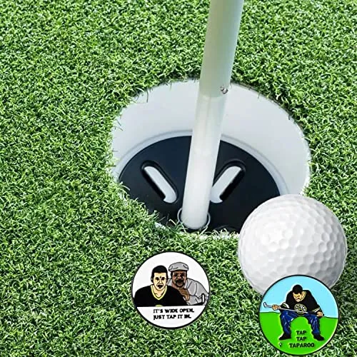 Artpreti Golf Ball Marker with a Standard Magnetic Hat Clip, Funny Golf Ball Marker Hat Clip for Men Women, Premium Golf Gifts for Men Women, Golf Accessories for Golf Lovers(2-Pack)