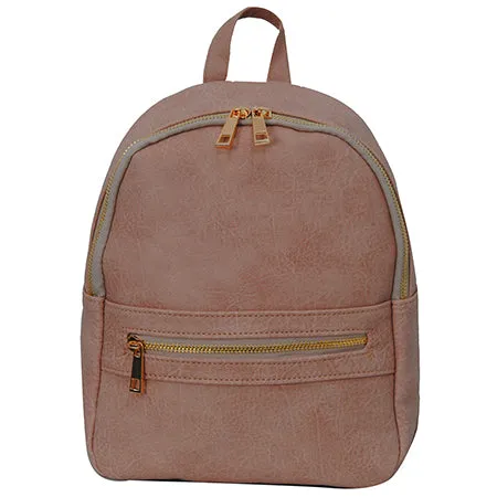 Baby Pink NGIL Faux Leather Mini Backpack