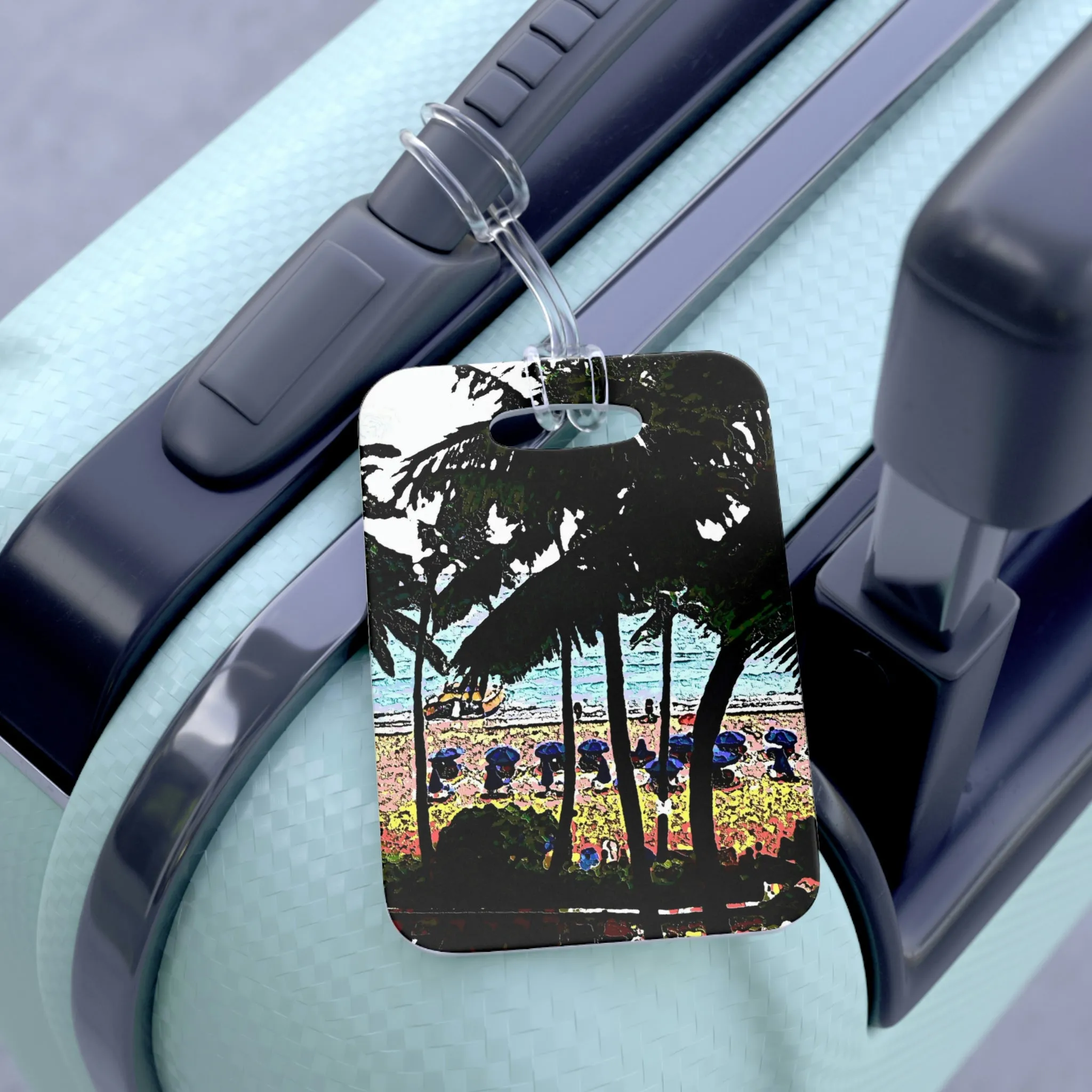 Bag Tag ... "A Beautiful Beach Amongst The Palms" ... The Outrigger Waikiki, Honolulu, Oahu ... Original Works ...