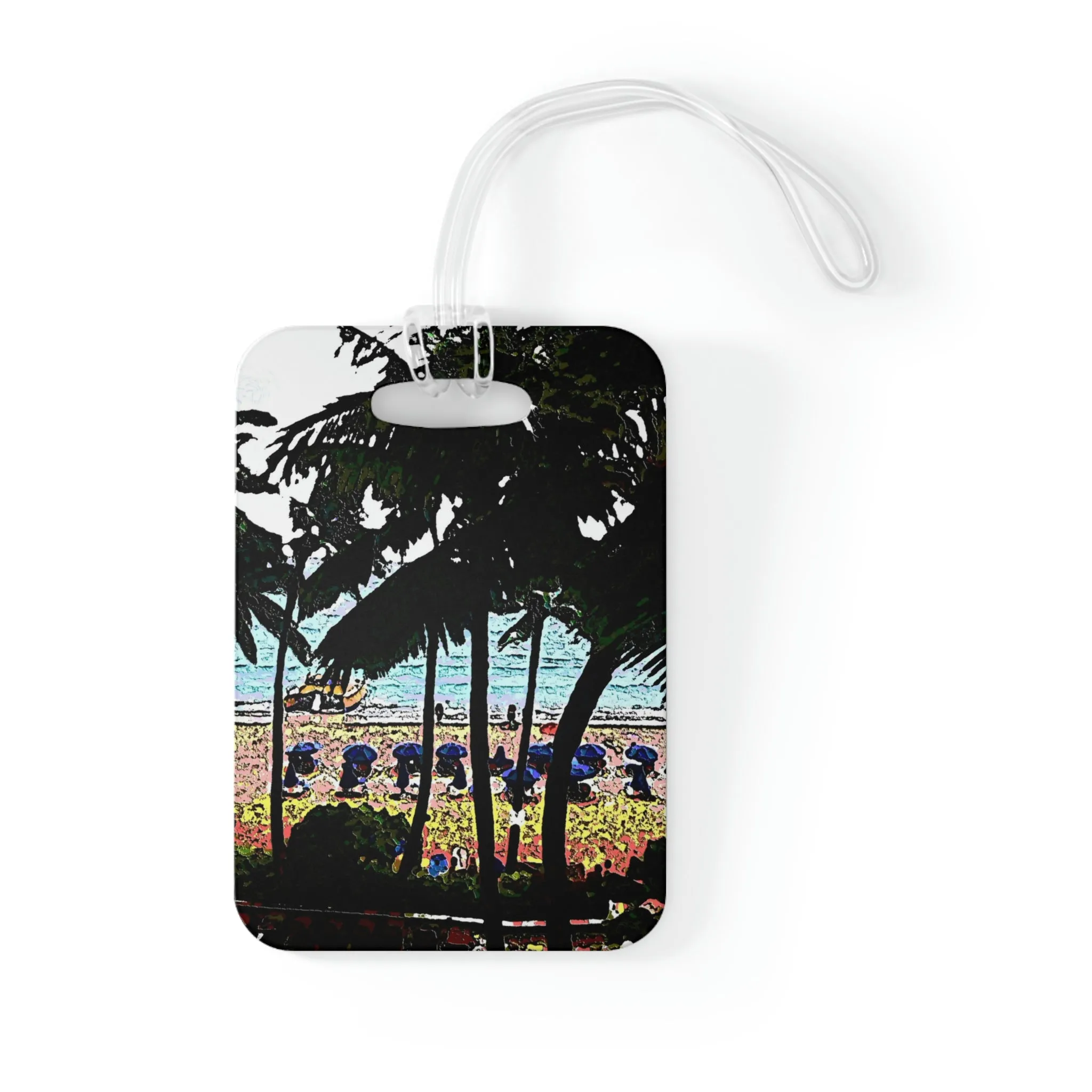 Bag Tag ... "A Beautiful Beach Amongst The Palms" ... The Outrigger Waikiki, Honolulu, Oahu ... Original Works ...