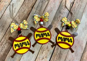 Baseball and Softball Car Charms/ Bag Tags