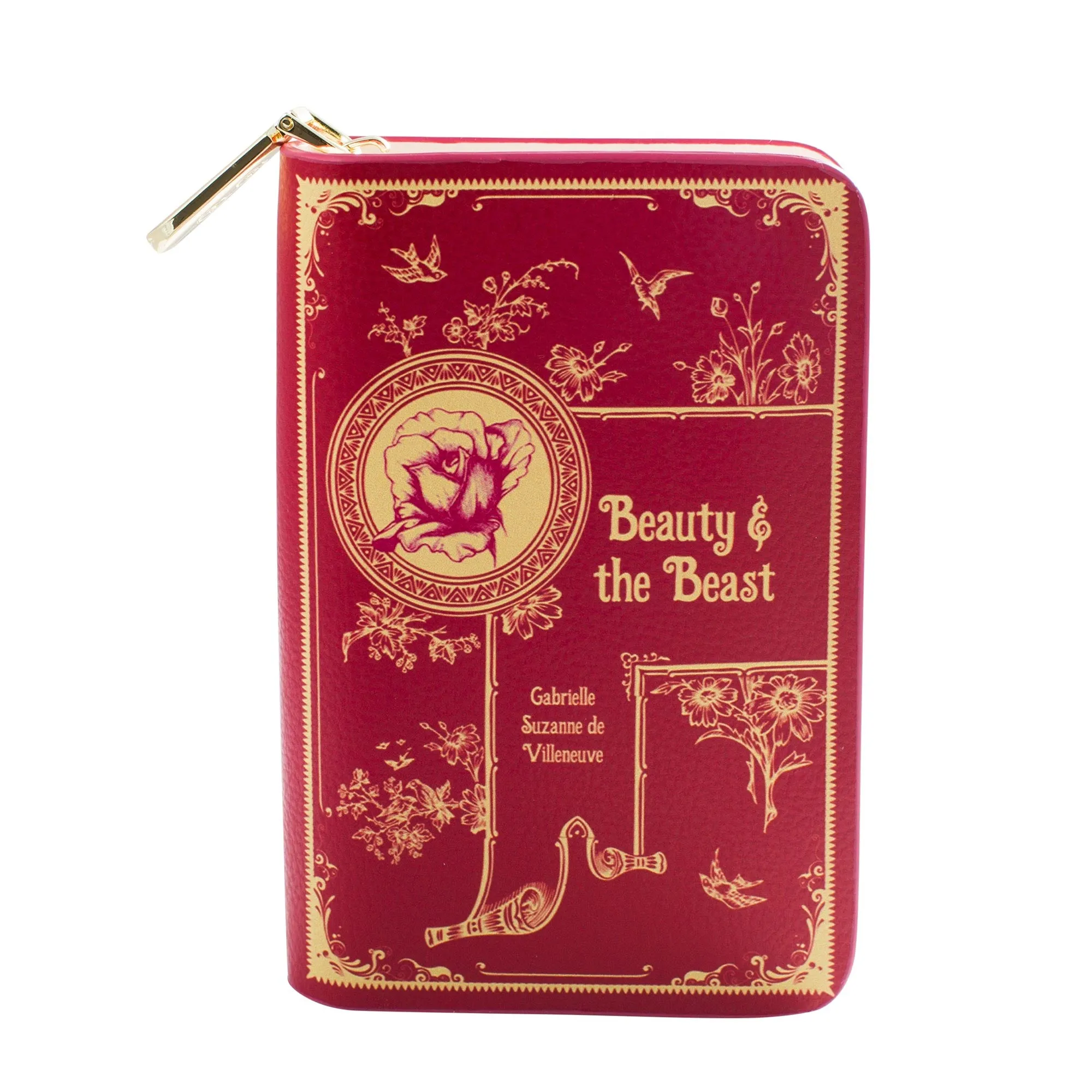 Beauty and Beast Book Zip Around Purse