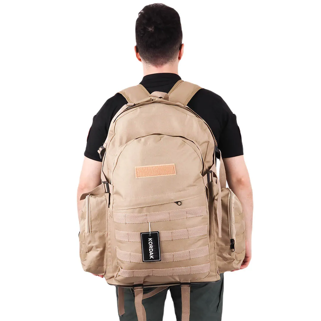 Beige Camping Hike Trekking Backpack - 75 Liter Bag