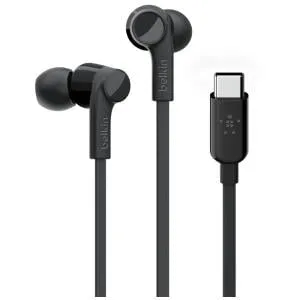 Belkin USB-C In-Ear Headphones, Black