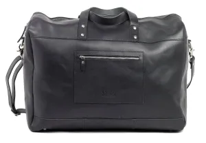 Black Leather Duffel Bag