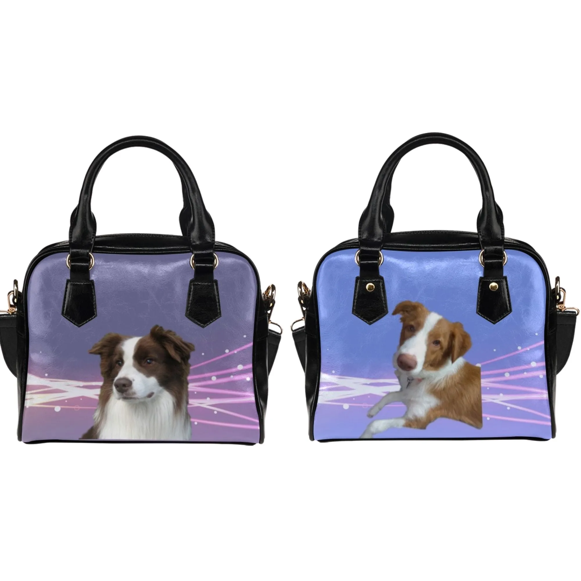 Border Collie Shoulder Bag - 2 Different Sides