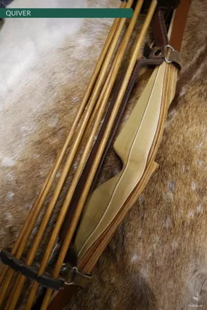 BOWQUIVER, LARGE. LEATHER. FOR BOWS WITH A LARGE RISER. (XT)