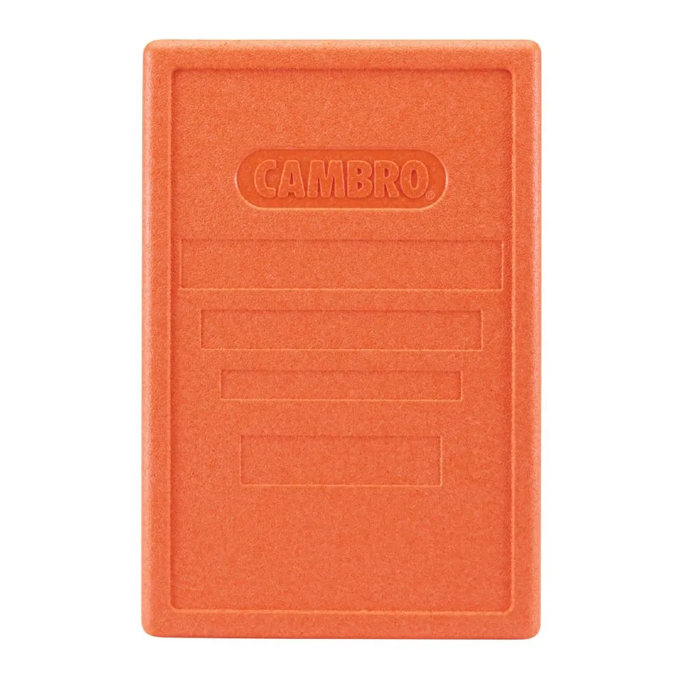 Cambro EPP180LID363 Cam GoBox Insulated Food Pan Carrier Lid, Orange