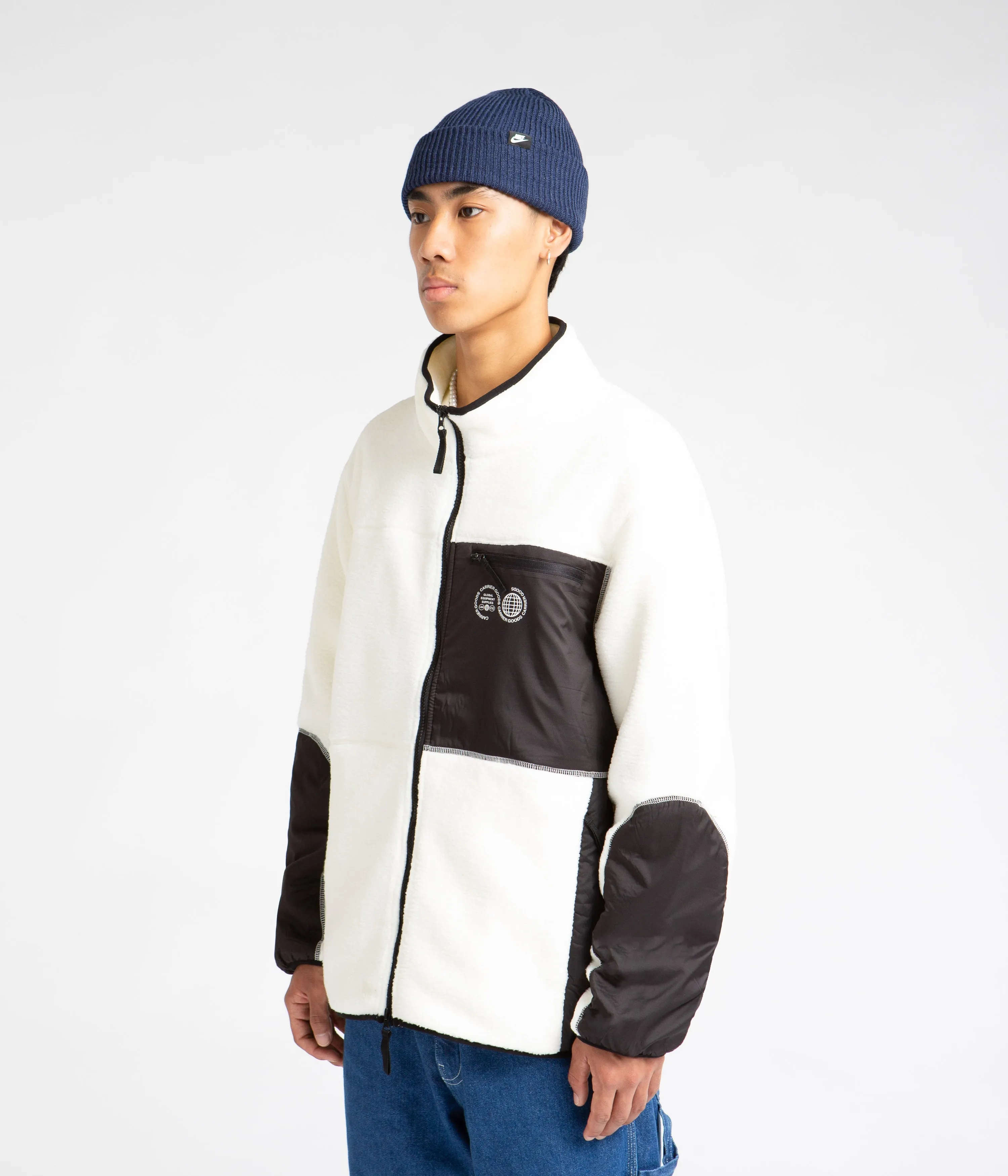 Carrier Goods Borg Zip Through Fleece - Snow