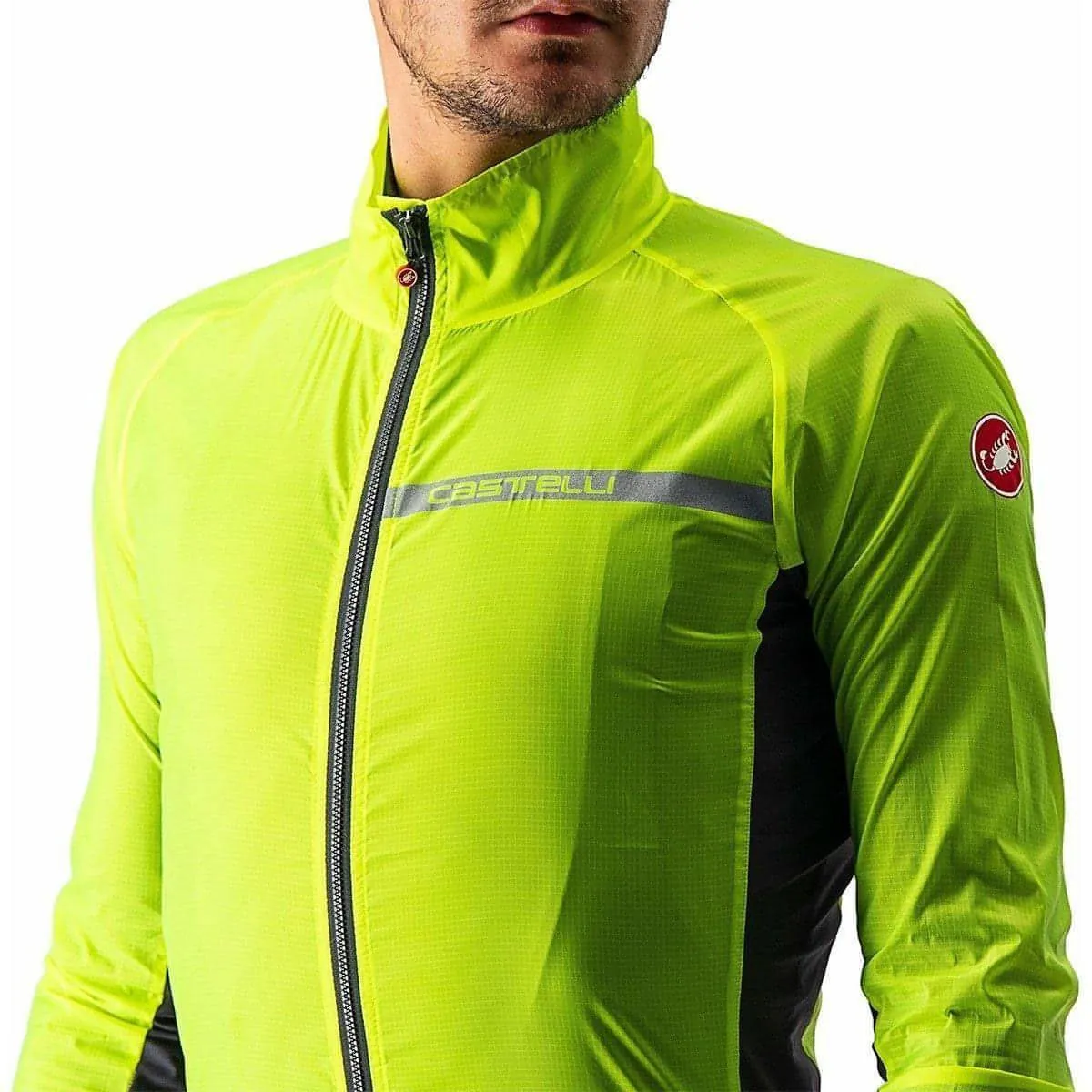 Castelli Squadra Stretch Mens Cycling Jacket - Yellow