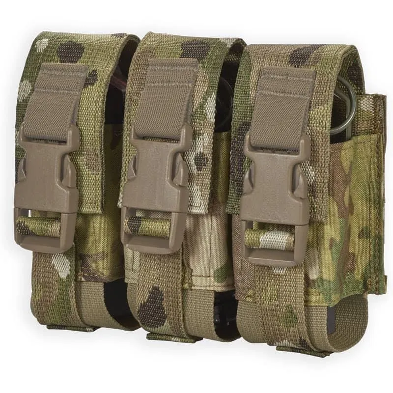 Chase Tactical Adjustable Triple Flashbang Pouch for Stun or 40 mm Ordnance