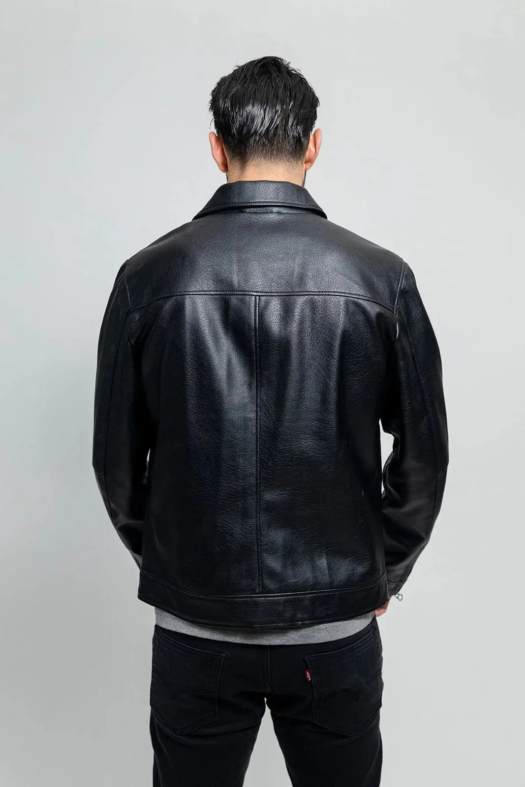 Conner Mens Vegan Faux Leather Jacket