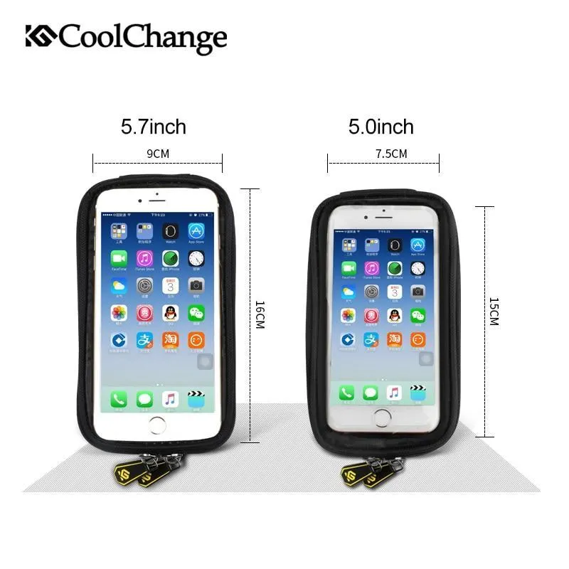 CoolChange Cycling Front Frame Bag Tube Pannier Double Pouch