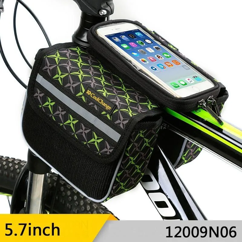 CoolChange Cycling Front Frame Bag Tube Pannier Double Pouch