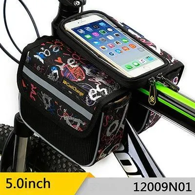 CoolChange Cycling Front Frame Bag Tube Pannier Double Pouch