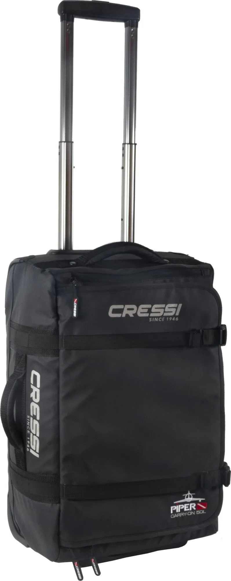 Cressi Piper Ultralight Carry-on Roller Bag 4.9 L 2.9 kg with Telescoping Handle