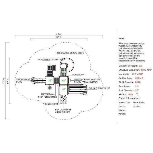 CSPD-1608 | Commercial Playground Equipment