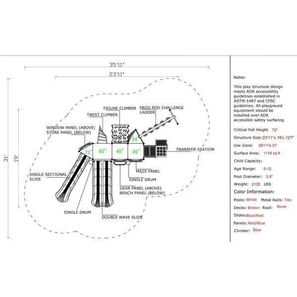 CSPD-1625 | Commercial Playground Equipment