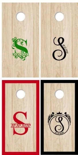 CUSTOM Cornhole Decal set - your personal artwork/design