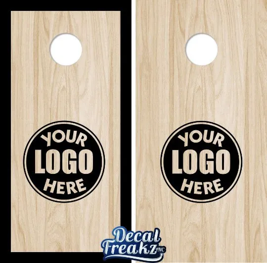 CUSTOM Cornhole Decal set - your personal artwork/design