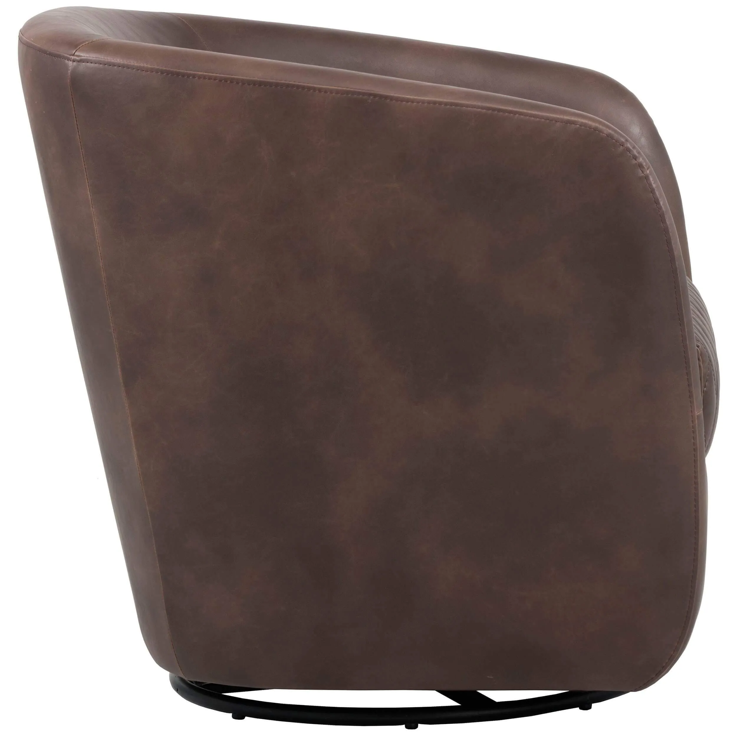 Dax Swivel Club Chair, Havana Dark Brown