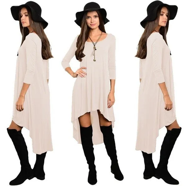 Dress Long Sleeve Pleated Dress Maternity Dress