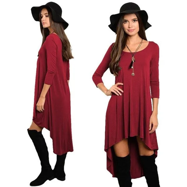 Dress Long Sleeve Pleated Dress Maternity Dress